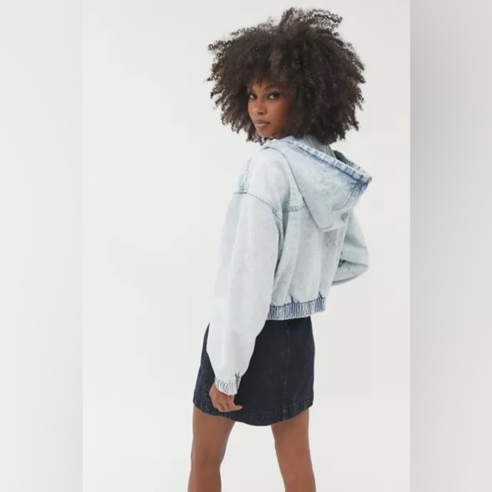 BDG Jared Bleached Hooded Utility Jacket